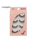 LANJINGLIN 4 pairs rzęsy z norek sztuczne rzęsy mink 3d sztuczne rzęsy rozszerzenie makijaż cilios naturalne długie okrucieństwo