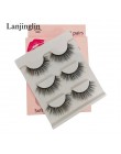 LANJINGLIN 4 pairs rzęsy z norek sztuczne rzęsy mink 3d sztuczne rzęsy rozszerzenie makijaż cilios naturalne długie okrucieństwo