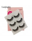 LANJINGLIN 4 pairs rzęsy z norek sztuczne rzęsy mink 3d sztuczne rzęsy rozszerzenie makijaż cilios naturalne długie okrucieństwo