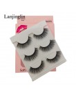 LANJINGLIN 4 pairs rzęsy z norek sztuczne rzęsy mink 3d sztuczne rzęsy rozszerzenie makijaż cilios naturalne długie okrucieństwo
