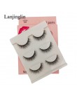 LANJINGLIN 4 pairs rzęsy z norek sztuczne rzęsy mink 3d sztuczne rzęsy rozszerzenie makijaż cilios naturalne długie okrucieństwo