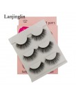 LANJINGLIN 4 pairs rzęsy z norek sztuczne rzęsy mink 3d sztuczne rzęsy rozszerzenie makijaż cilios naturalne długie okrucieństwo