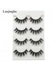LANJINGLIN 4 pairs rzęsy z norek sztuczne rzęsy mink 3d sztuczne rzęsy rozszerzenie makijaż cilios naturalne długie okrucieństwo