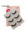 LANJINGLIN 4 pairs rzęsy z norek sztuczne rzęsy mink 3d sztuczne rzęsy rozszerzenie makijaż cilios naturalne długie okrucieństwo