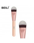 BEILI foundation płaski krem do konturów Powder Blush kształt twarzy pojedyncze włosy syntetyczne czarne pędzle do makijażu
