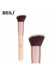 BEILI foundation płaski krem do konturów Powder Blush kształt twarzy pojedyncze włosy syntetyczne czarne pędzle do makijażu