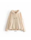Bluzy z kapturem damskie bawełniane, w stylu harajuku bluzy z kapturem jednolity patchworkowe kieszenie regularne bluza oversize
