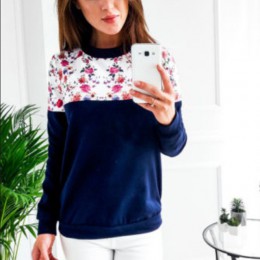 Kobiety Leisure Jumper 2020 nadruk jesień bluza z kapturem Casual O-neck z długim rękawem swetry bluzy dresy Sudaderas Mujer