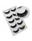 5 par rzęsy z norek 3D sztuczne rzęsy skrzydlate grube MakeupEyeLash dramatyczne rzęsy naturalna objętość miękkie sztuczne rzęsy