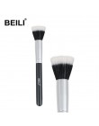 BEILI foundation płaski krem do konturów Powder Blush kształt twarzy pojedyncze włosy syntetyczne czarne pędzle do makijażu