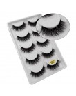 5 par rzęsy z norek 3D sztuczne rzęsy skrzydlate grube MakeupEyeLash dramatyczne rzęsy naturalna objętość miękkie sztuczne rzęsy