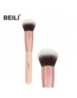 BEILI foundation płaski krem do konturów Powder Blush kształt twarzy pojedyncze włosy syntetyczne czarne pędzle do makijażu