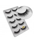 5 par rzęsy z norek 3D sztuczne rzęsy skrzydlate grube MakeupEyeLash dramatyczne rzęsy naturalna objętość miękkie sztuczne rzęsy