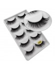 5 par rzęsy z norek 3D sztuczne rzęsy skrzydlate grube MakeupEyeLash dramatyczne rzęsy naturalna objętość miękkie sztuczne rzęsy