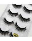 YSDO 5 Pairs 3D rzęsy z norek naturalne włosy sztuczne rzęsy długie 100% dramatyczne makijaż oczu fałszywe rzęsy puszyste rzęsy 