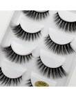 YSDO 5 Pairs 3D rzęsy z norek naturalne włosy sztuczne rzęsy długie 100% dramatyczne makijaż oczu fałszywe rzęsy puszyste rzęsy 