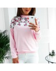 Kobiety Leisure Jumper 2020 nadruk jesień bluza z kapturem Casual O-neck z długim rękawem swetry bluzy dresy Sudaderas Mujer
