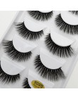 YSDO 5 Pairs 3D rzęsy z norek naturalne włosy sztuczne rzęsy długie 100% dramatyczne makijaż oczu fałszywe rzęsy puszyste rzęsy 