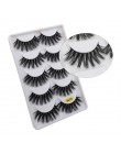 5 par rzęsy z norek 3D sztuczne rzęsy skrzydlate grube MakeupEyeLash dramatyczne rzęsy naturalna objętość miękkie sztuczne rzęsy