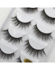 YSDO 5 Pairs 3D rzęsy z norek naturalne włosy sztuczne rzęsy długie 100% dramatyczne makijaż oczu fałszywe rzęsy puszyste rzęsy 