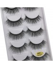 YSDO 5 Pairs 3D rzęsy z norek naturalne włosy sztuczne rzęsy długie 100% dramatyczne makijaż oczu fałszywe rzęsy puszyste rzęsy 