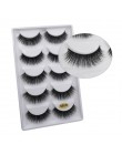 5 par rzęsy z norek 3D sztuczne rzęsy skrzydlate grube MakeupEyeLash dramatyczne rzęsy naturalna objętość miękkie sztuczne rzęsy