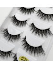 YSDO 5 Pairs 3D rzęsy z norek naturalne włosy sztuczne rzęsy długie 100% dramatyczne makijaż oczu fałszywe rzęsy puszyste rzęsy 