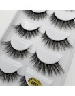 YSDO 5 Pairs 3D rzęsy z norek naturalne włosy sztuczne rzęsy długie 100% dramatyczne makijaż oczu fałszywe rzęsy puszyste rzęsy 