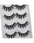 YSDO 5 Pairs 3D rzęsy z norek naturalne włosy sztuczne rzęsy długie 100% dramatyczne makijaż oczu fałszywe rzęsy puszyste rzęsy 