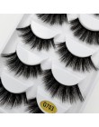 YSDO 5 Pairs 3D rzęsy z norek naturalne włosy sztuczne rzęsy długie 100% dramatyczne makijaż oczu fałszywe rzęsy puszyste rzęsy 