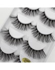 YSDO 5 Pairs 3D rzęsy z norek naturalne włosy sztuczne rzęsy długie 100% dramatyczne makijaż oczu fałszywe rzęsy puszyste rzęsy 