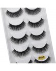 YSDO 5 Pairs 3D rzęsy z norek naturalne włosy sztuczne rzęsy długie 100% dramatyczne makijaż oczu fałszywe rzęsy puszyste rzęsy 