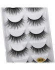 YSDO 5 Pairs 3D rzęsy z norek naturalne włosy sztuczne rzęsy długie 100% dramatyczne makijaż oczu fałszywe rzęsy puszyste rzęsy 