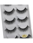 YSDO 5 Pairs 3D rzęsy z norek naturalne włosy sztuczne rzęsy długie 100% dramatyczne makijaż oczu fałszywe rzęsy puszyste rzęsy 