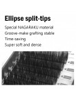NAGARAKU płaskie elipsy rzęsy Maquiagem dzielone końcówki elipsy w kształcie naturalny jasno magnetyczne elipsy rzęsy błyszczący