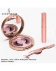 Magnetyczne rzęsy Eyeliner zalotka Set5 magnes naturalne długie magnetyczne sztuczne rzęsy z magnetycznym Eyeliner zestaw pincet