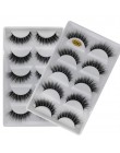 5 Pairs naturalne długie rzęsy makijaż sztuczne rzęsy pełny pasek rzęsy rzęsy z norek grube 3d rzęsy z norek maquillaje faux cil
