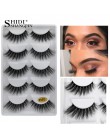 5 Pairs naturalne długie rzęsy makijaż sztuczne rzęsy pełny pasek rzęsy rzęsy z norek grube 3d rzęsy z norek maquillaje faux cil