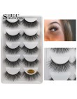 5 Pairs naturalne długie rzęsy makijaż sztuczne rzęsy pełny pasek rzęsy rzęsy z norek grube 3d rzęsy z norek maquillaje faux cil
