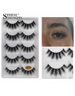 5 Pairs naturalne długie rzęsy makijaż sztuczne rzęsy pełny pasek rzęsy rzęsy z norek grube 3d rzęsy z norek maquillaje faux cil