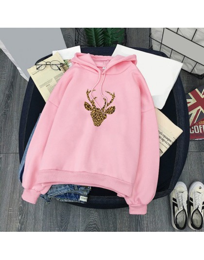 Wiosna jesień bluza damska typu harajuku z kapturem z długim rękawem bluzy damskie dinozaur polar z nadrukami bluza z kapturem S
