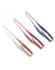 Gorący bubel LED latarka EarPick czyste pincety narzędzie ucho nos pępka pęseta ze stali nierdzewnej usuwanie woskowiny pielęgna
