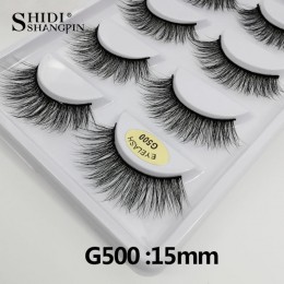 5 Pairs naturalne długie rzęsy makijaż sztuczne rzęsy pełny pasek rzęsy rzęsy z norek grube 3d rzęsy z norek maquillaje faux cil