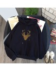 Wiosna jesień bluza damska typu harajuku z kapturem z długim rękawem bluzy damskie dinozaur polar z nadrukami bluza z kapturem S
