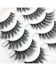 LTWEGO 5 pairs faux 3d rzęsy z norek puszyste delikatne sztuczne rzęsy naturalne długie przedłużanie rzęs makijaż handmade fałsz