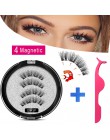MB magnetyczne rzęsy z 4 magnesami rzęsy z norek naturalne długie z aplikatorem faux cils magnetique sztuczne rzęsy rozszerzenie