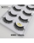 5 Pairs naturalne długie rzęsy makijaż sztuczne rzęsy pełny pasek rzęsy rzęsy z norek grube 3d rzęsy z norek maquillaje faux cil