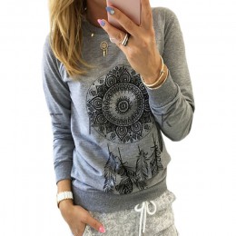 2017 nowa damska jesień z długim rękawem bluza z kapturem z nadrukiem Casual bluza z kapturem