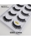 5 Pairs naturalne długie rzęsy makijaż sztuczne rzęsy pełny pasek rzęsy rzęsy z norek grube 3d rzęsy z norek maquillaje faux cil