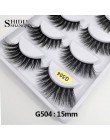5 Pairs naturalne długie rzęsy makijaż sztuczne rzęsy pełny pasek rzęsy rzęsy z norek grube 3d rzęsy z norek maquillaje faux cil